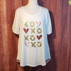 LulaRoe Morgan Flare Valentine Tee